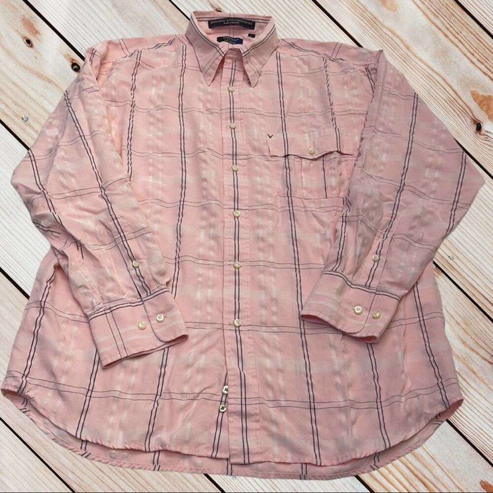 CALLAWAY GOLF Mens Large Pink Oxford Dress Shirt
